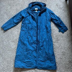 NWOT L.L. Bean blue rain trench coat Size XL